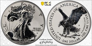 2021-S $1 Silver Eagle Rev PR - Type 2 Designer Edition - First Strike PR70