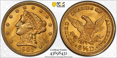 1907 $2.50 MS65