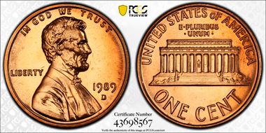 1989-D 1C MS66RD