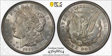 1921 $1 Morgan MS66