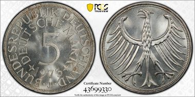 1973-J 5 Mk Regular Issue MS67