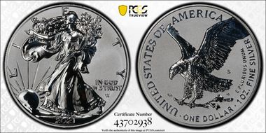 2021-S $1 Silver Eagle Rev PR - Type 2 Designer Edition - First Strike PR70
