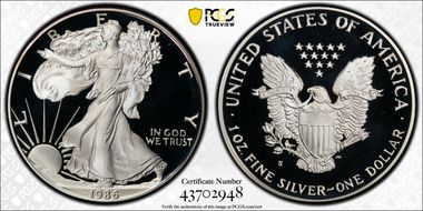 1986-S $1 Silver Eagle PR69DCAM