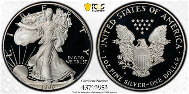 1986-S $1 Silver Eagle PR69DCAM