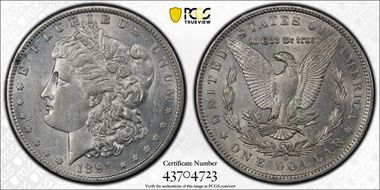 1891-O $1 VAM 3A Weak E Rev AU53