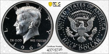 1964 50C Accented Hair PR67CAM