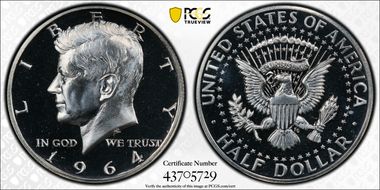 1964 50C Accented Hair PR67CAM