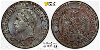 1862-BB 1C Gad-87 Petit BB F-103 MS64BN
