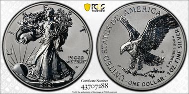 2021-S $1 Silver Eagle Rev PR - Type 2 Designer Edition - First Strike PR70