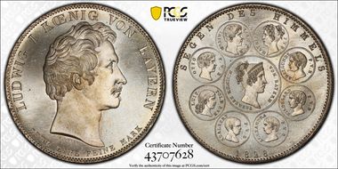 1828 Thaler Royal Family D-563 MS65