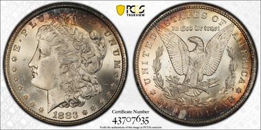 1883-CC $1 MS65+