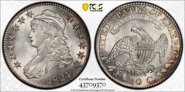 1824/1 50C AU58