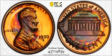 1970-S 1C Large Date PR66RB