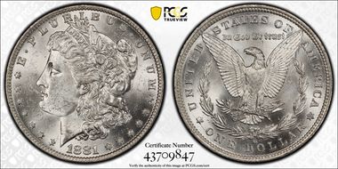 1881-O $1 MS62