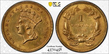 1862 G$1 MS62