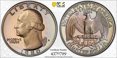 1980-S 25C PR69DCAM