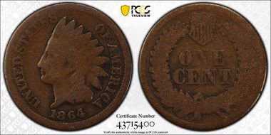 1864 1C Bronze AG3BN