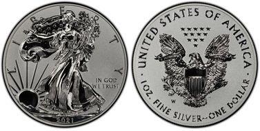 2021-W $1 Silver Eagle Rev PR - Type 1 Designer Edition - First Strike PR70