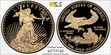 2021-W $50 Gold Eagle - Type 1 PR70DCAM