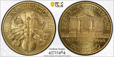 2021 € 50 Vienna Philharmonic MS70