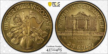 2021 € 25 Vienna Philharmonic MS70