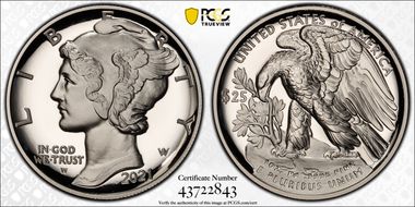 2021-W $25 Palladium First Strike PR70DCAM