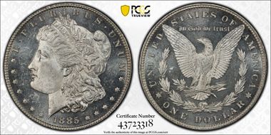 1885 $1 MS63PL