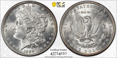 1889-O $1 VAM 2, Oval O MS63