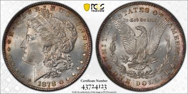 1878 7TF $1 VAM 116 MS63