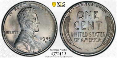 1943-D 1C MS66
