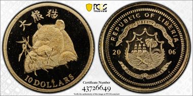 2006 $10 Panda PR68DCAM