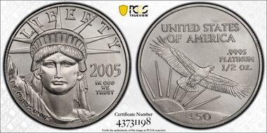 2005 $50 Statue of Liberty MS69