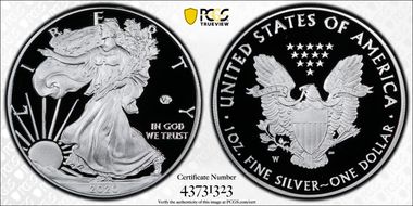 2020-W  $1 Silver Eagle - v75 Privy PR70DCAM