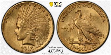 1913 $10 MS64