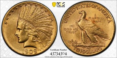 1909-D $10 N1