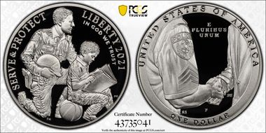 2021-P $1 Nat'l Law Enforcement Mem. PR69DCAM