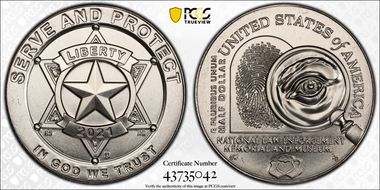 2021-D 50C Nat'l Law Enforcement Mem. MS68