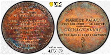 1900 Bryan$ HK-783 Silver Gorham Mfg. Co. MS63