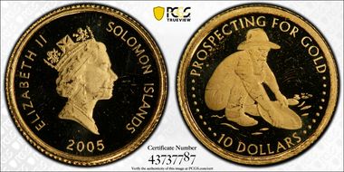 2005 $10 Prospecting for Gold PR63DCAM