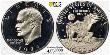 1973-S $1 Silver PR67DCAM