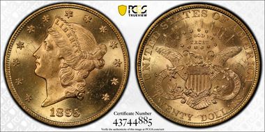 1895 $20 MS64