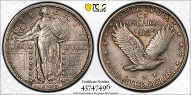 1920-D 25C AU55