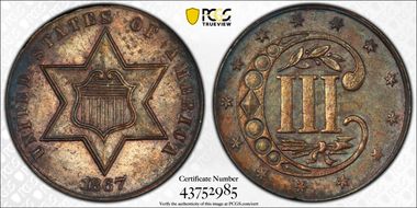 1867 3C J-560 PR62BN