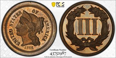 1868 3C J-615a PR64