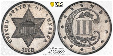 1868 3C J-622 PR64