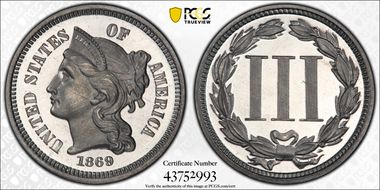 1869 3C J-679 PR66DCAM