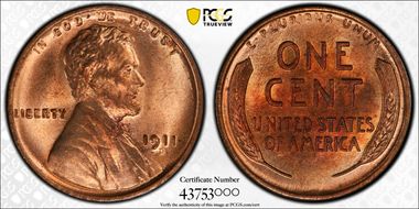 1911-D 1C MS65RD