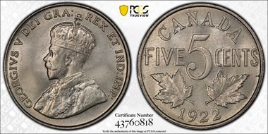 1922 5C Near S MS66