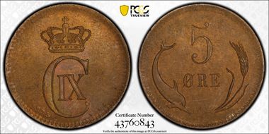 1875 CS 5 Øre MS63BN