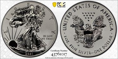 2021-W $1 Silver Eagle Rev PR - Type 1 Designer Edition PR69